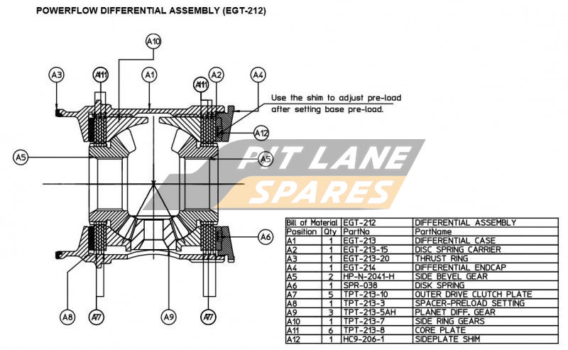 DIFFFERENTIAL (EGT-212) Diagram